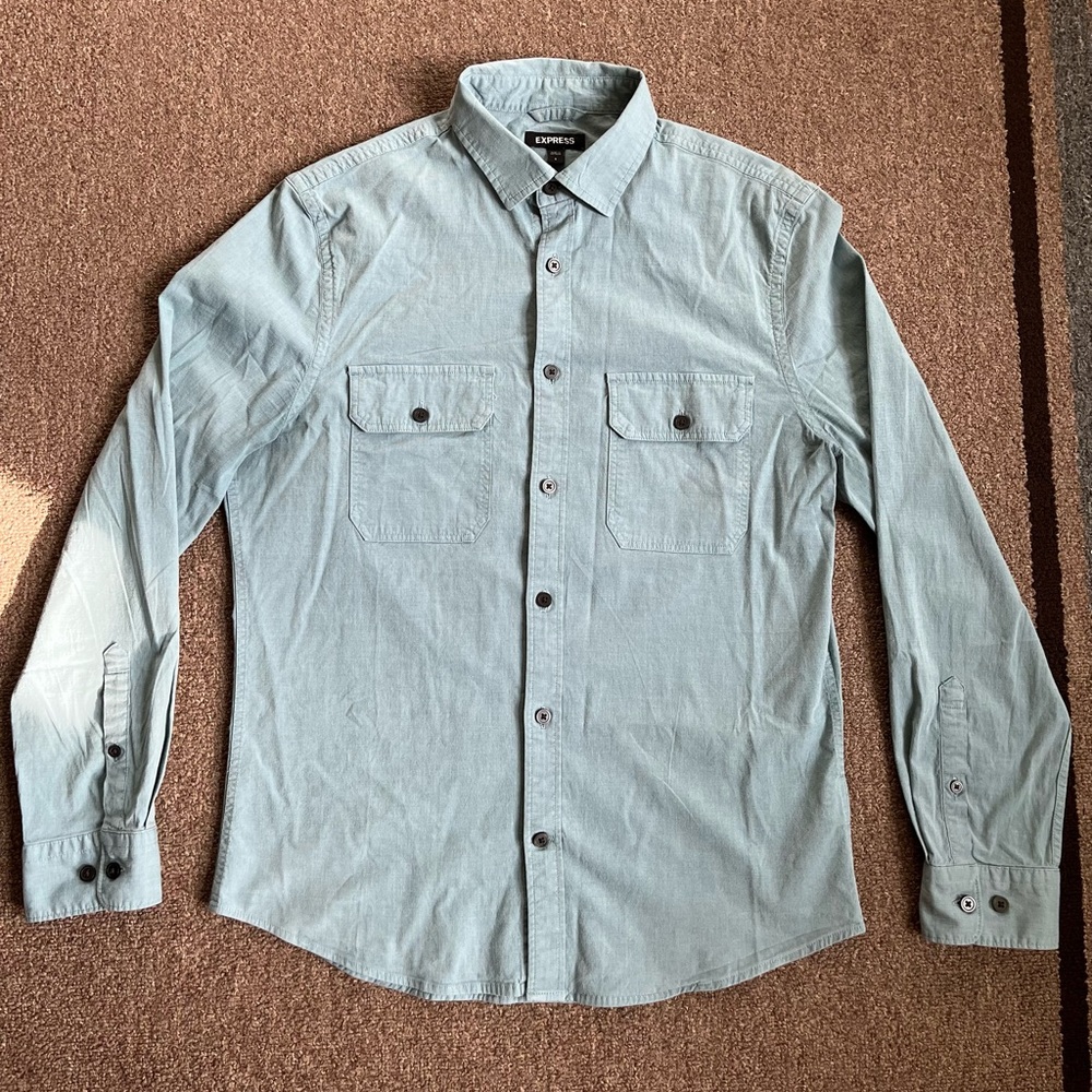 Express dress shirt. Small. Light blue/grey.
